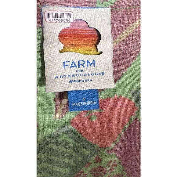 NWOT Farm Rio Floral Tropical Green Flutter Sleeve Tiered Ruffle Maxi Wrap Dress - Picture 10 of 12